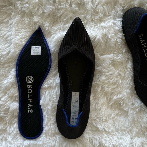 Rothys The Point Black Solid Pointed Flats - Picture 6 of 7